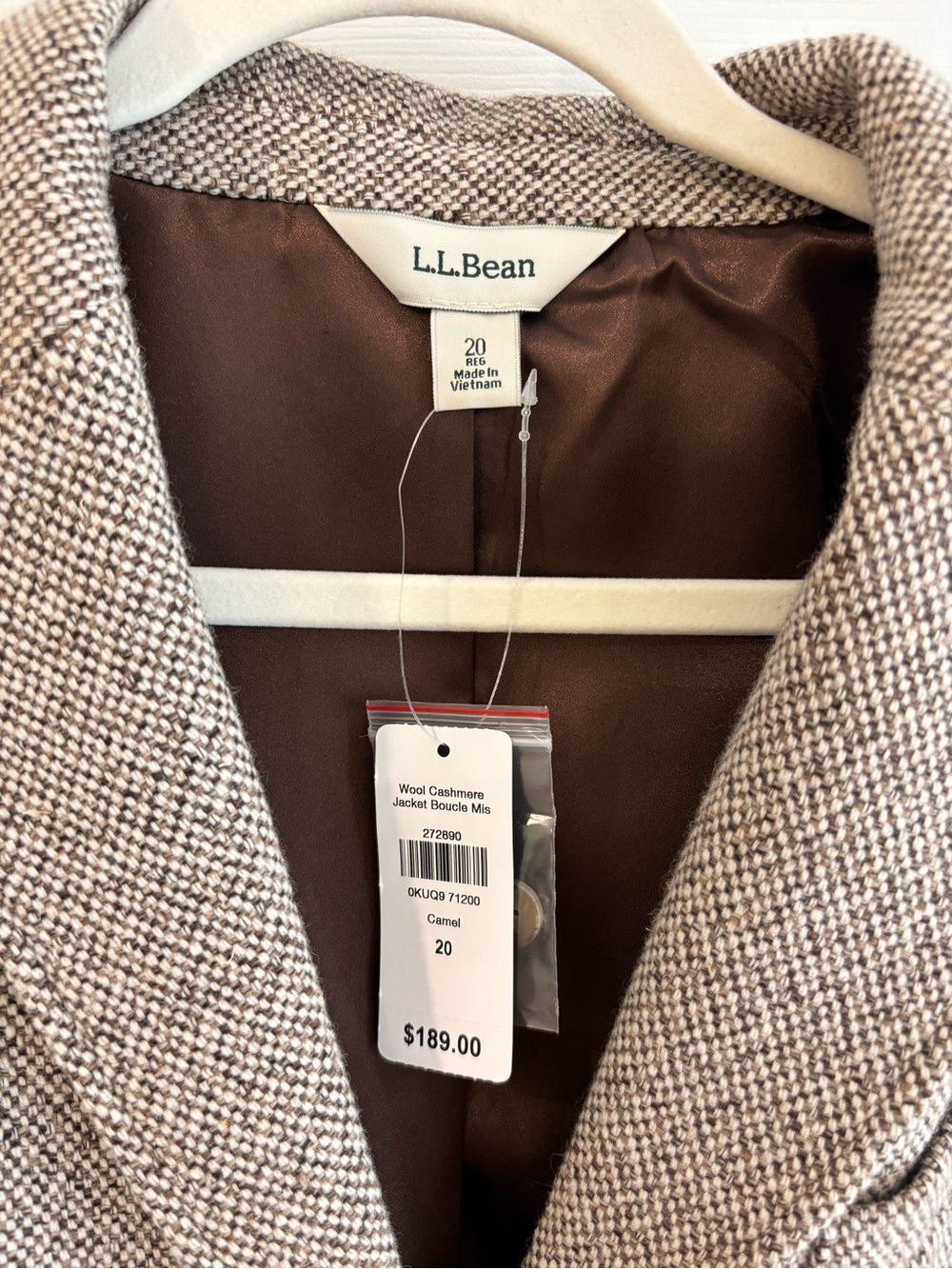 NWT LL Bean Wool Cashmere Blazer - Picture 3 of 6